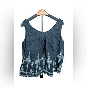 Saint Tropez West Black Linen Top